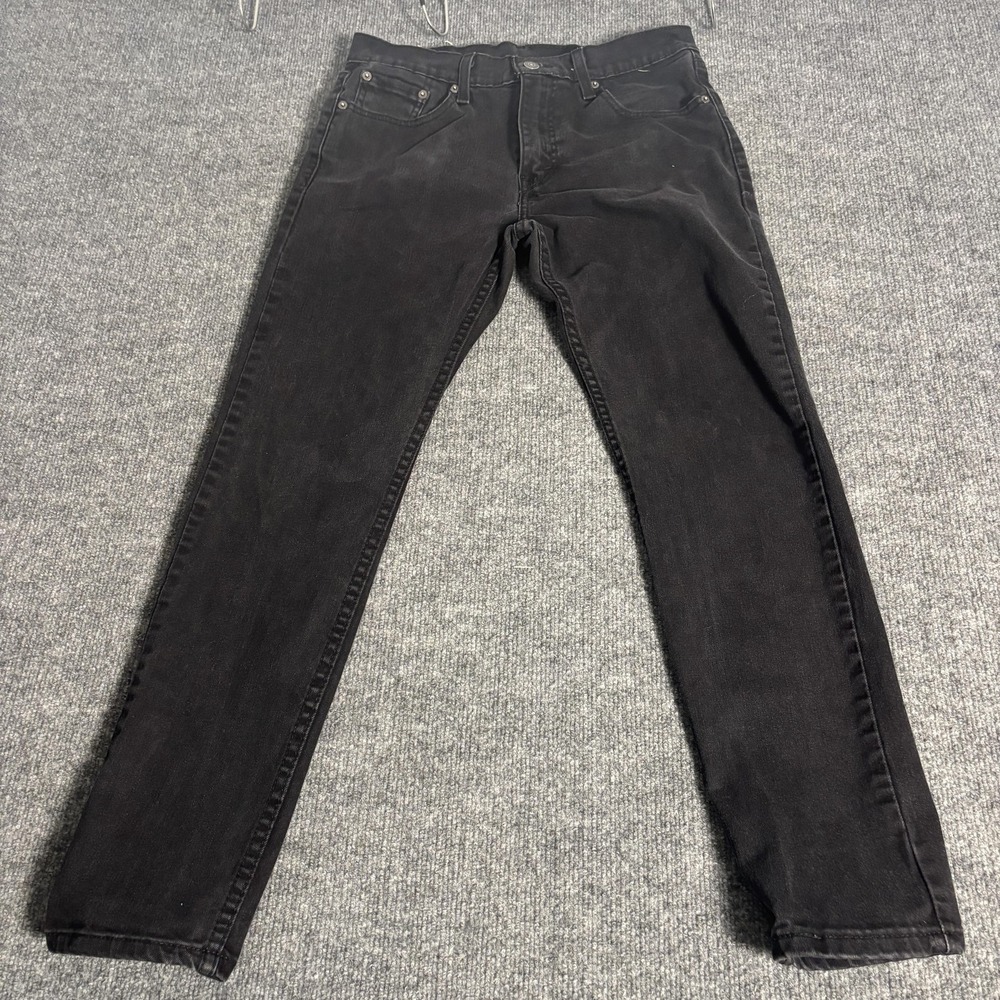 Levi's 512 Slim Taper Jeans Mens 30x30 Washed Black Stretch Denim WaterLess‎